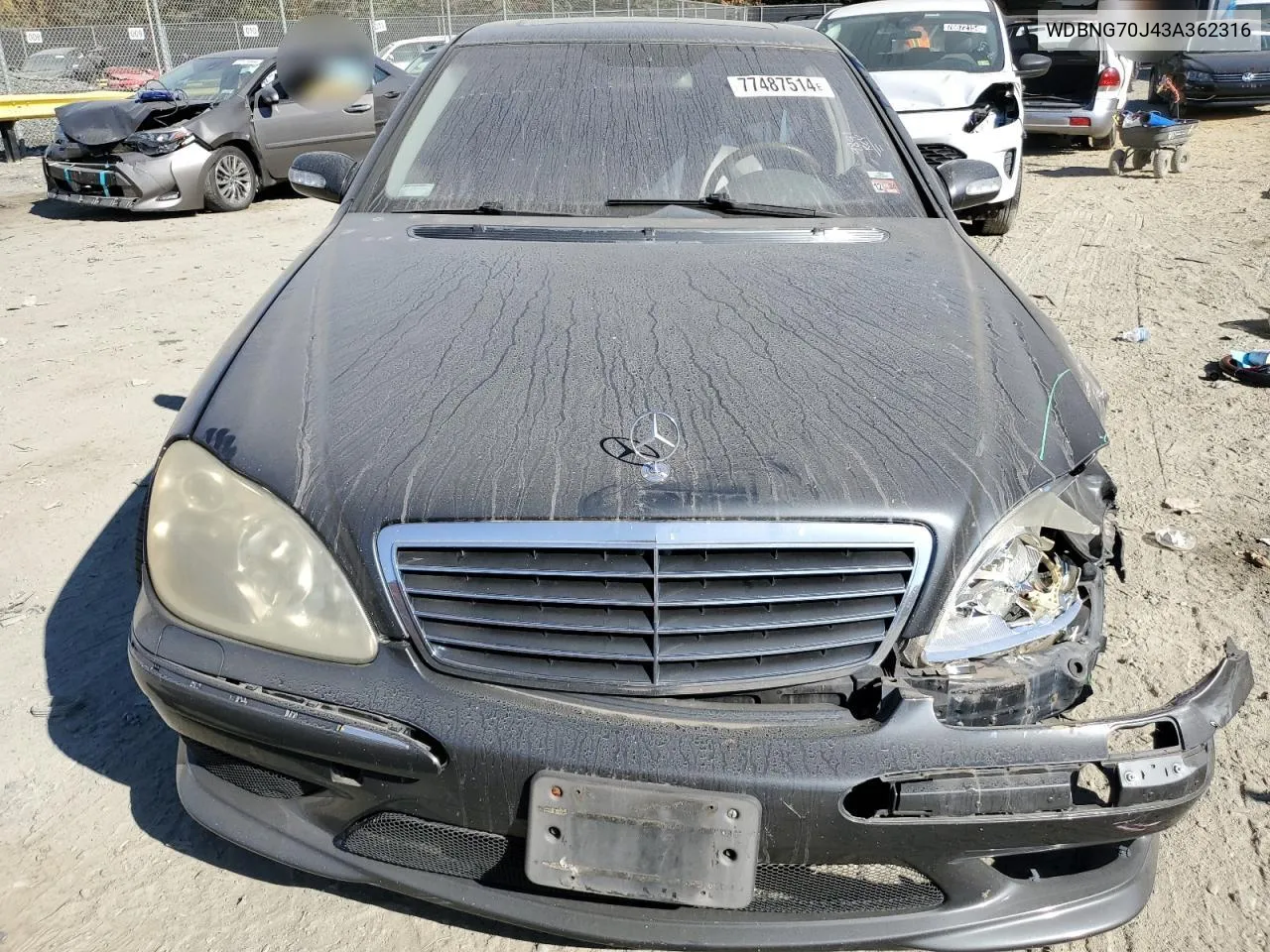 2003 Mercedes-Benz S 430 VIN: WDBNG70J43A362316 Lot: 77487514