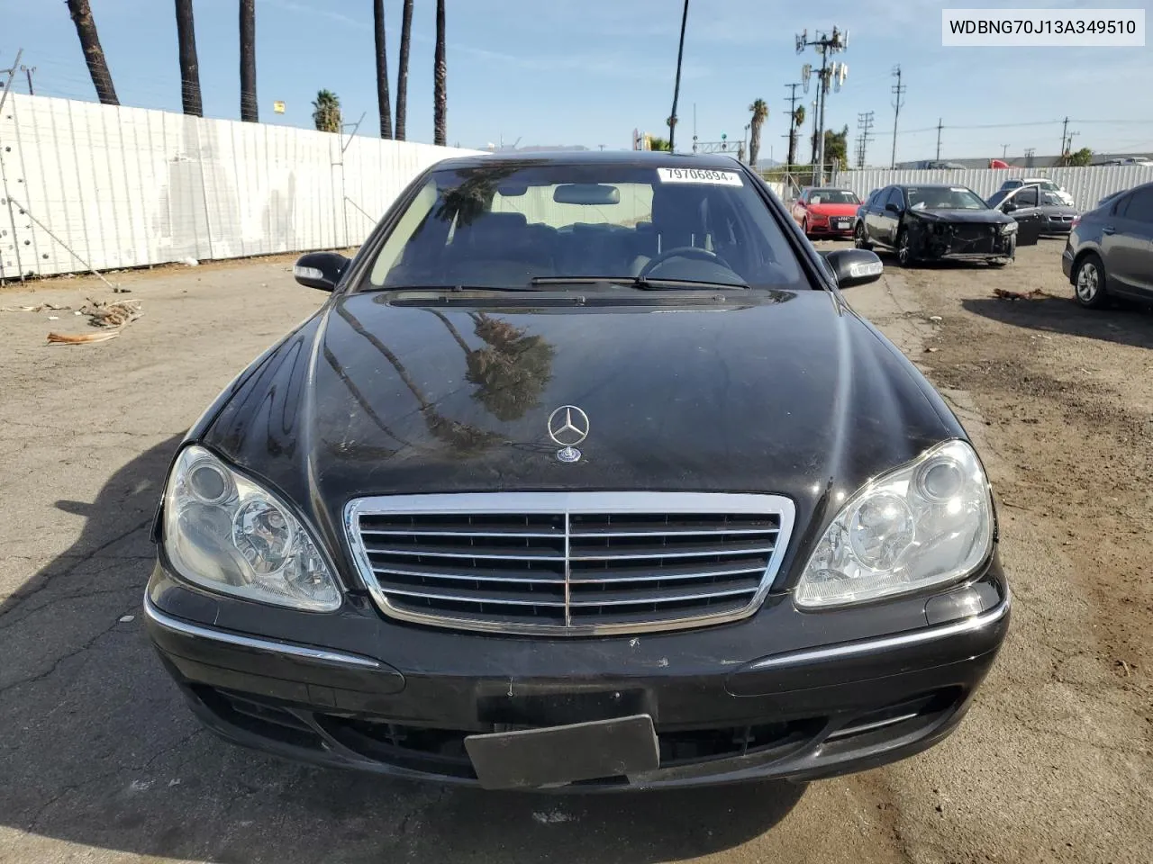 2003 Mercedes-Benz S 430 VIN: WDBNG70J13A349510 Lot: 79706894