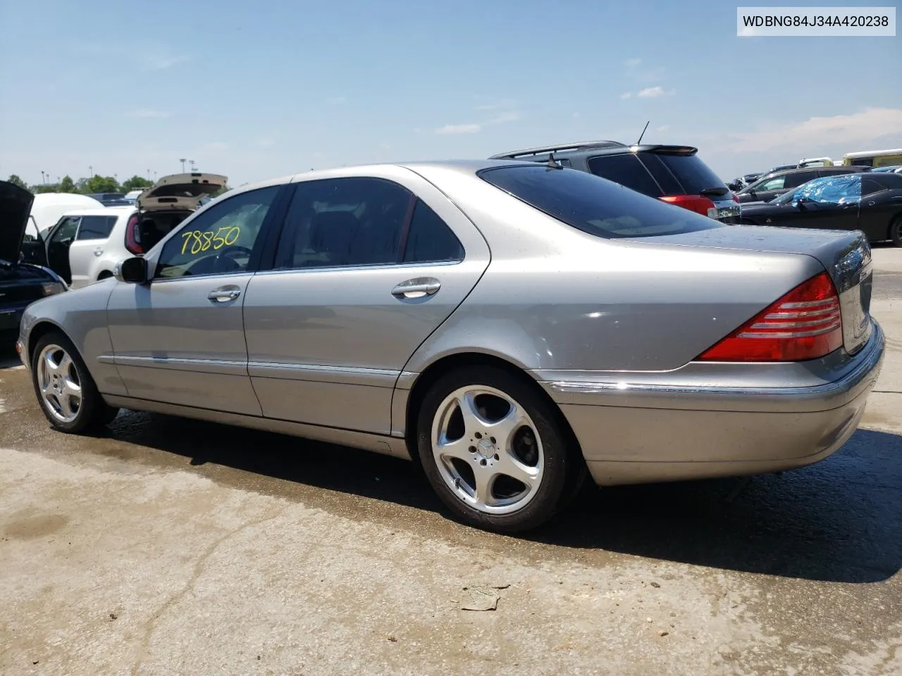 2004 Mercedes-Benz S 500 4Matic VIN: WDBNG84J34A420238 Lot: 60263594