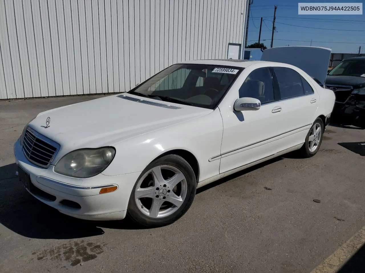 2004 Mercedes-Benz S 500 VIN: WDBNG75J94A422505 Lot: 72599834