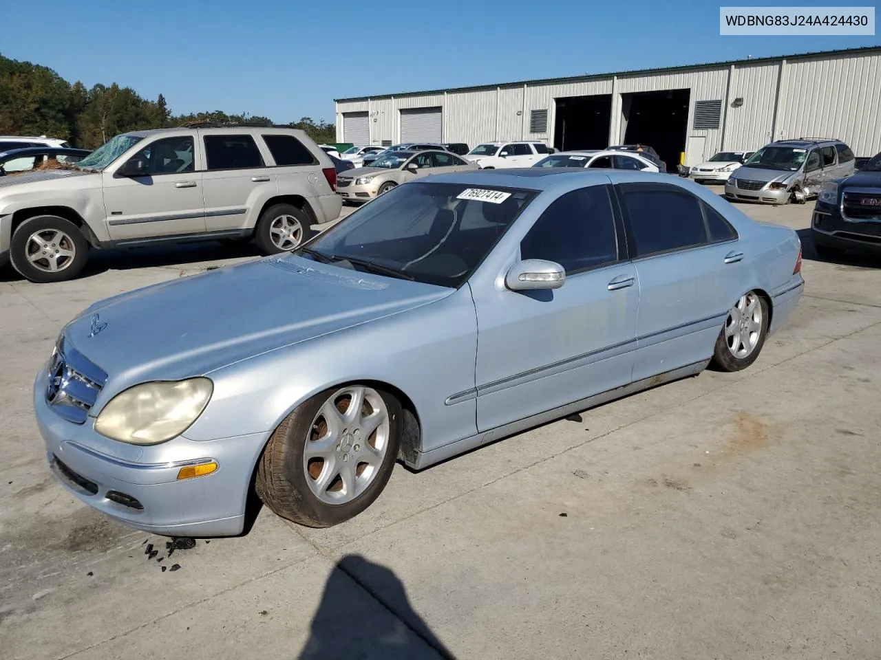 2004 Mercedes-Benz S 430 4Matic VIN: WDBNG83J24A424430 Lot: 76927414