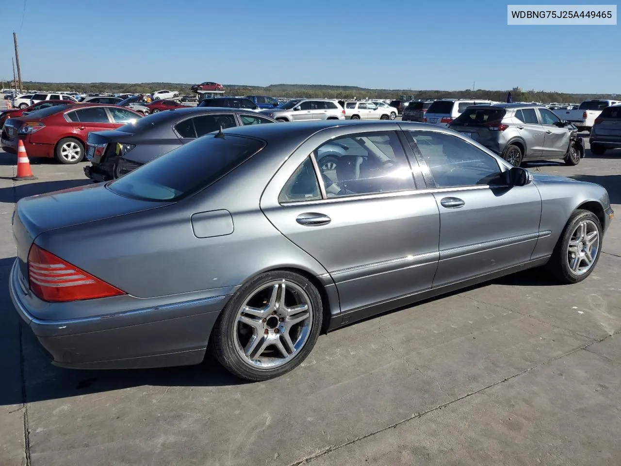 2005 Mercedes-Benz S 500 VIN: WDBNG75J25A449465 Lot: 80767344