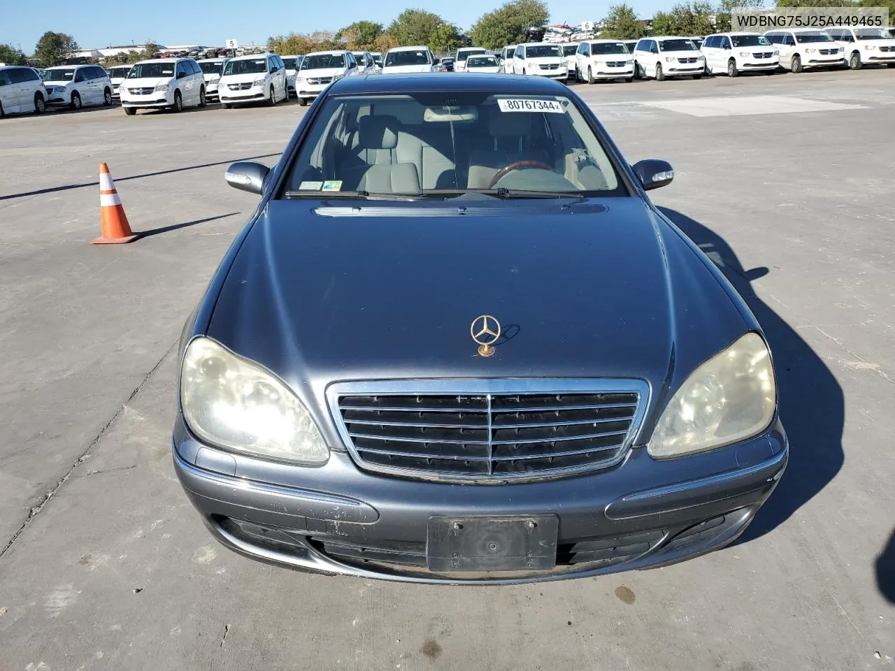 2005 Mercedes-Benz S 500 VIN: WDBNG75J25A449465 Lot: 80767344