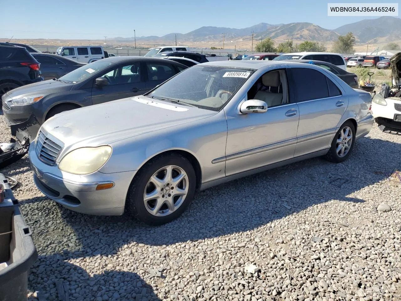 2006 Mercedes-Benz S 500 4Matic VIN: WDBNG84J36A465246 Lot: 68809814