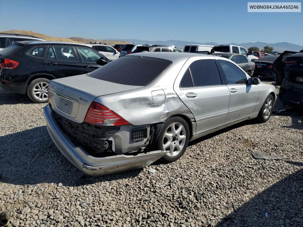 2006 Mercedes-Benz S 500 4Matic VIN: WDBNG84J36A465246 Lot: 68809814