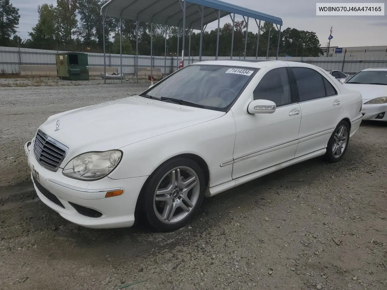 2006 Mercedes-Benz S 430 VIN: WDBNG70J46A474165 Lot: 71414334