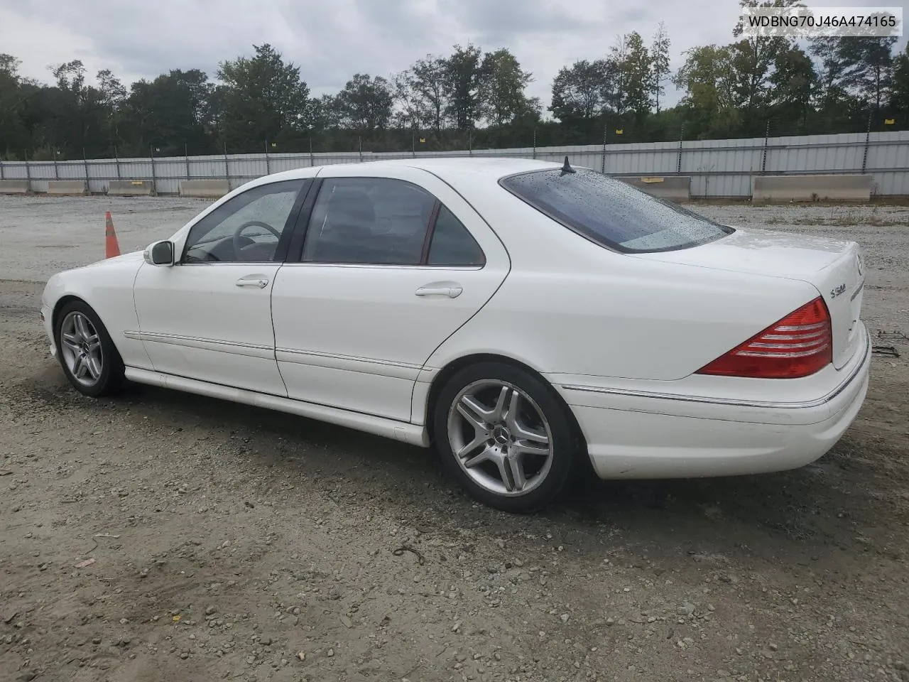 2006 Mercedes-Benz S 430 VIN: WDBNG70J46A474165 Lot: 71414334