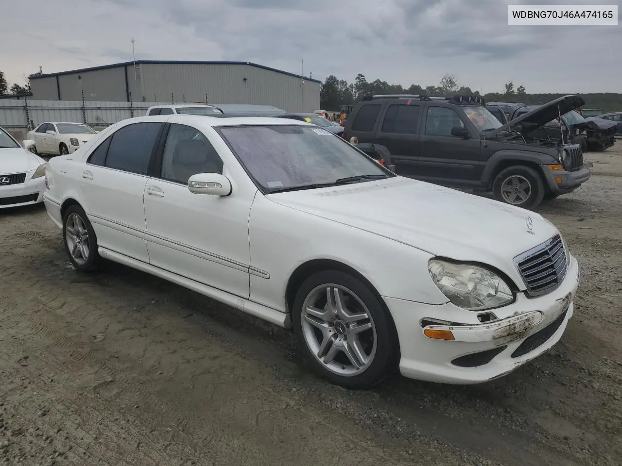 2006 Mercedes-Benz S 430 VIN: WDBNG70J46A474165 Lot: 71414334