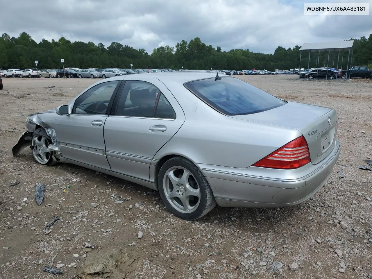 2006 Mercedes-Benz S 350 VIN: WDBNF67JX6A483181 Lot: 72025634