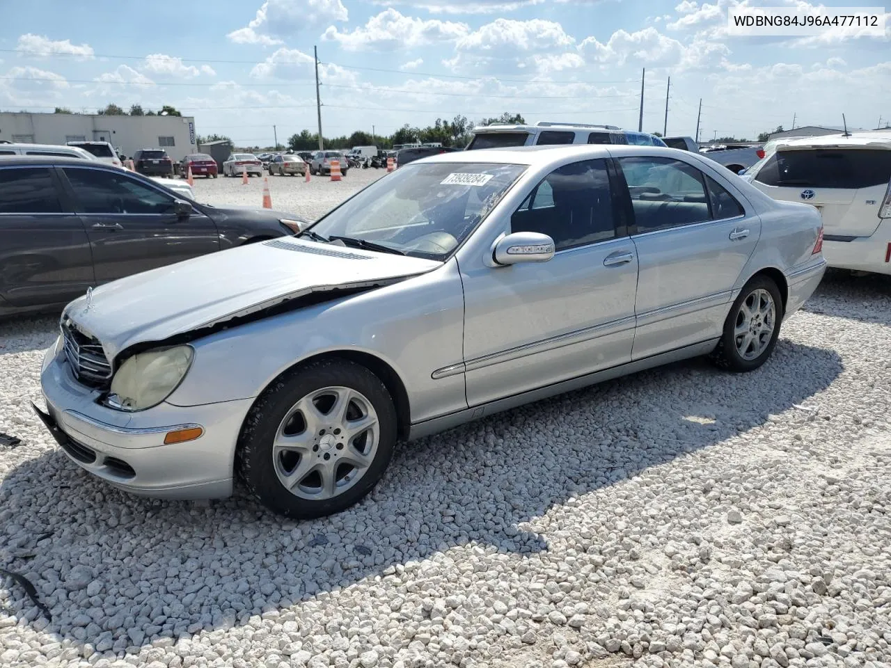 2006 Mercedes-Benz S 500 4Matic VIN: WDBNG84J96A477112 Lot: 73939284