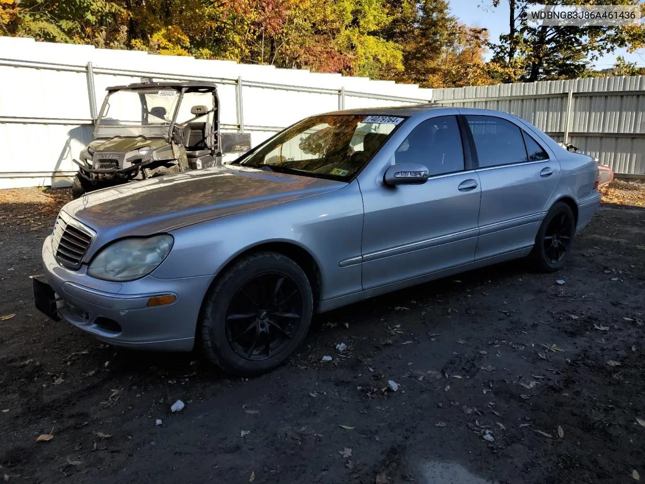 2006 Mercedes-Benz S 430 4Matic VIN: WDBNG83J86A461436 Lot: 74079764