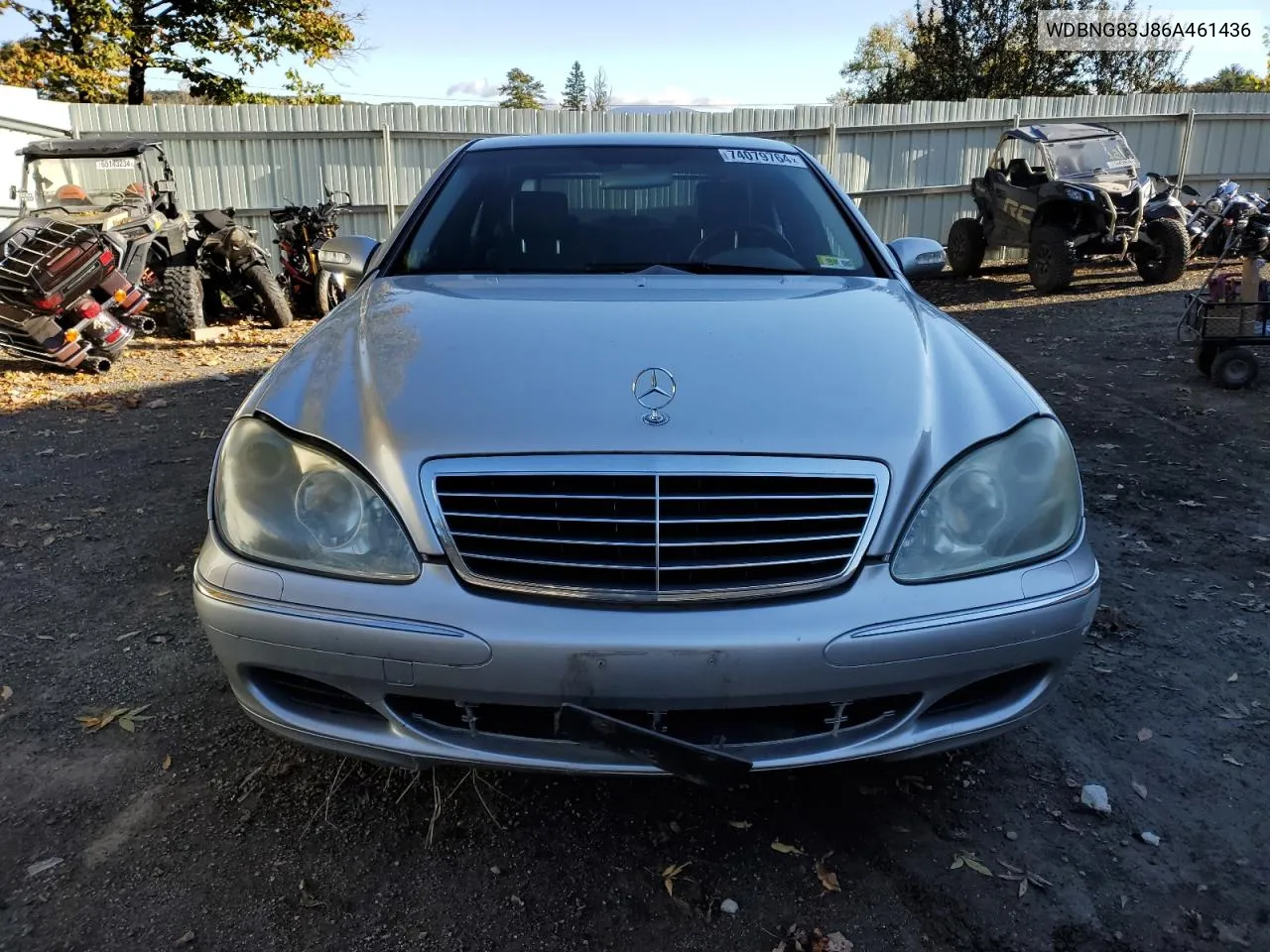 2006 Mercedes-Benz S 430 4Matic VIN: WDBNG83J86A461436 Lot: 74079764