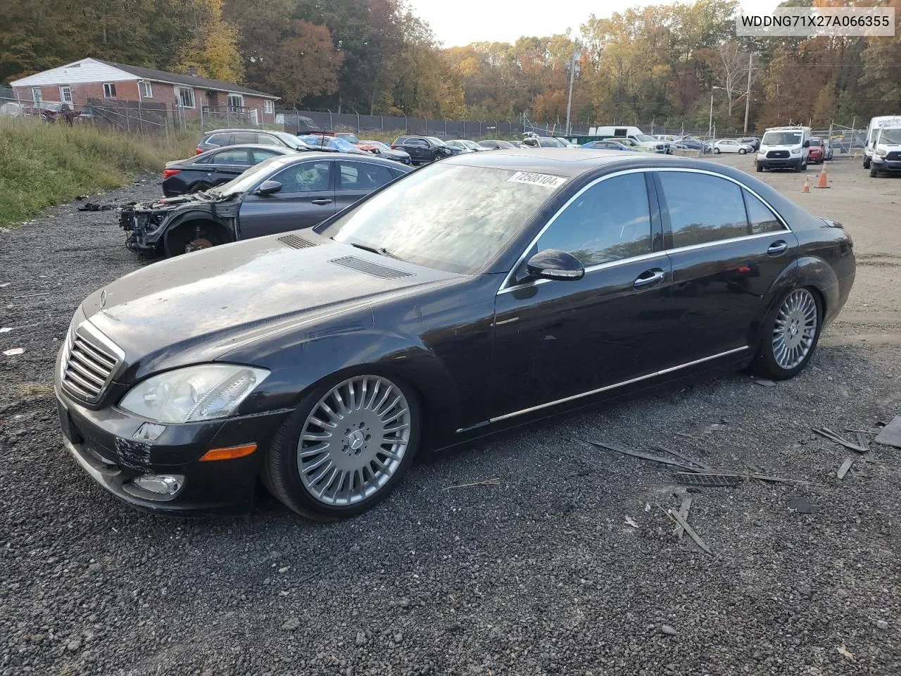 2007 Mercedes-Benz S 550 VIN: WDDNG71X27A066355 Lot: 72508104