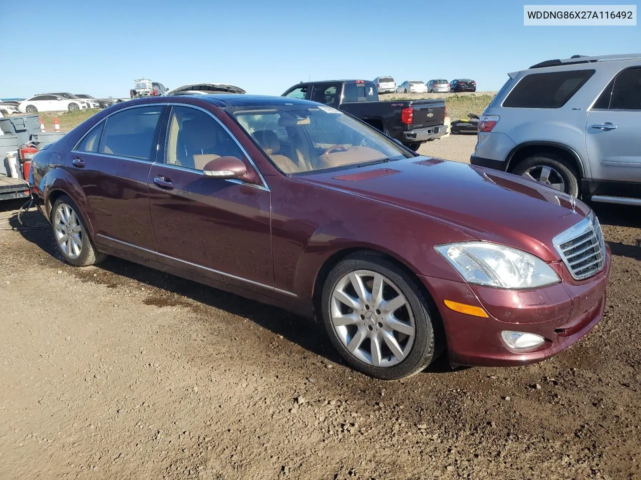 2007 Mercedes-Benz S 550 4Matic VIN: WDDNG86X27A116492 Lot: 75762574