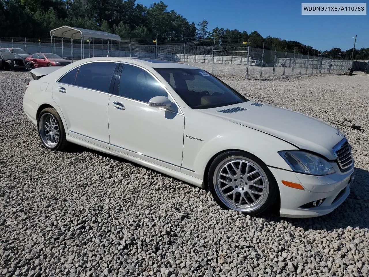 2007 Mercedes-Benz S 550 VIN: WDDNG71X87A110763 Lot: 75820524