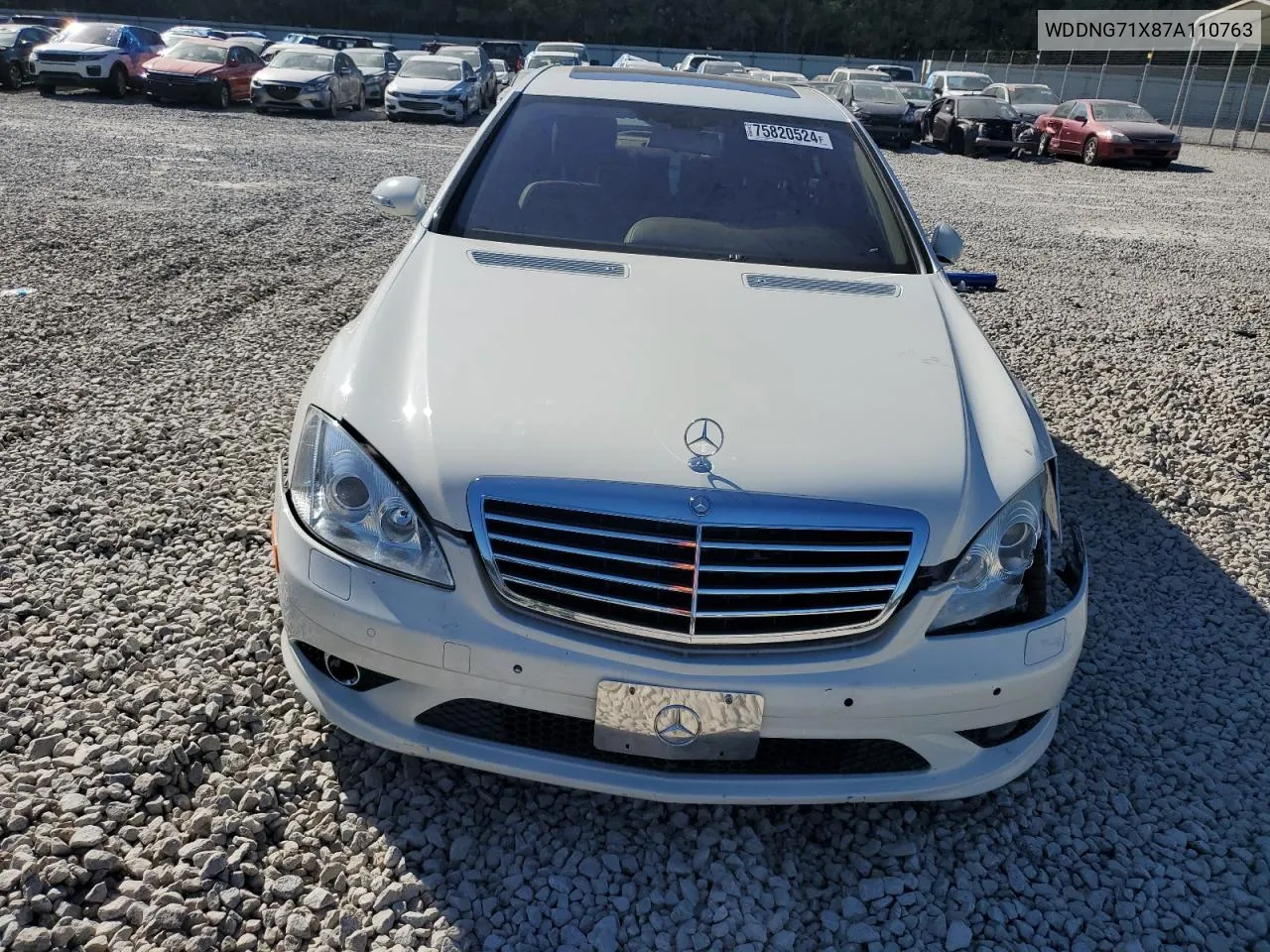 2007 Mercedes-Benz S 550 VIN: WDDNG71X87A110763 Lot: 75820524