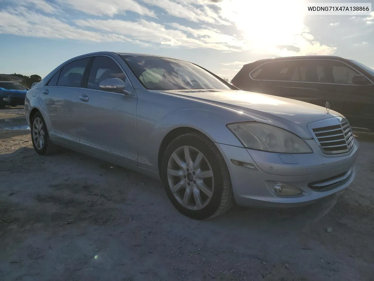 2007 Mercedes-Benz S 550 VIN: WDDNG71X47A138866 Lot: 78014384