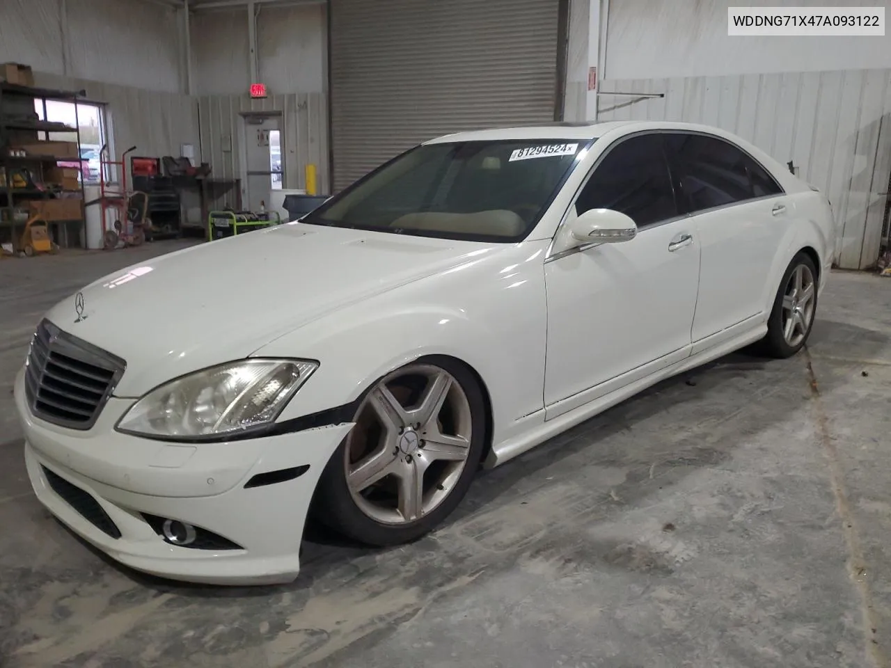 2007 Mercedes-Benz S 550 VIN: WDDNG71X47A093122 Lot: 81294524