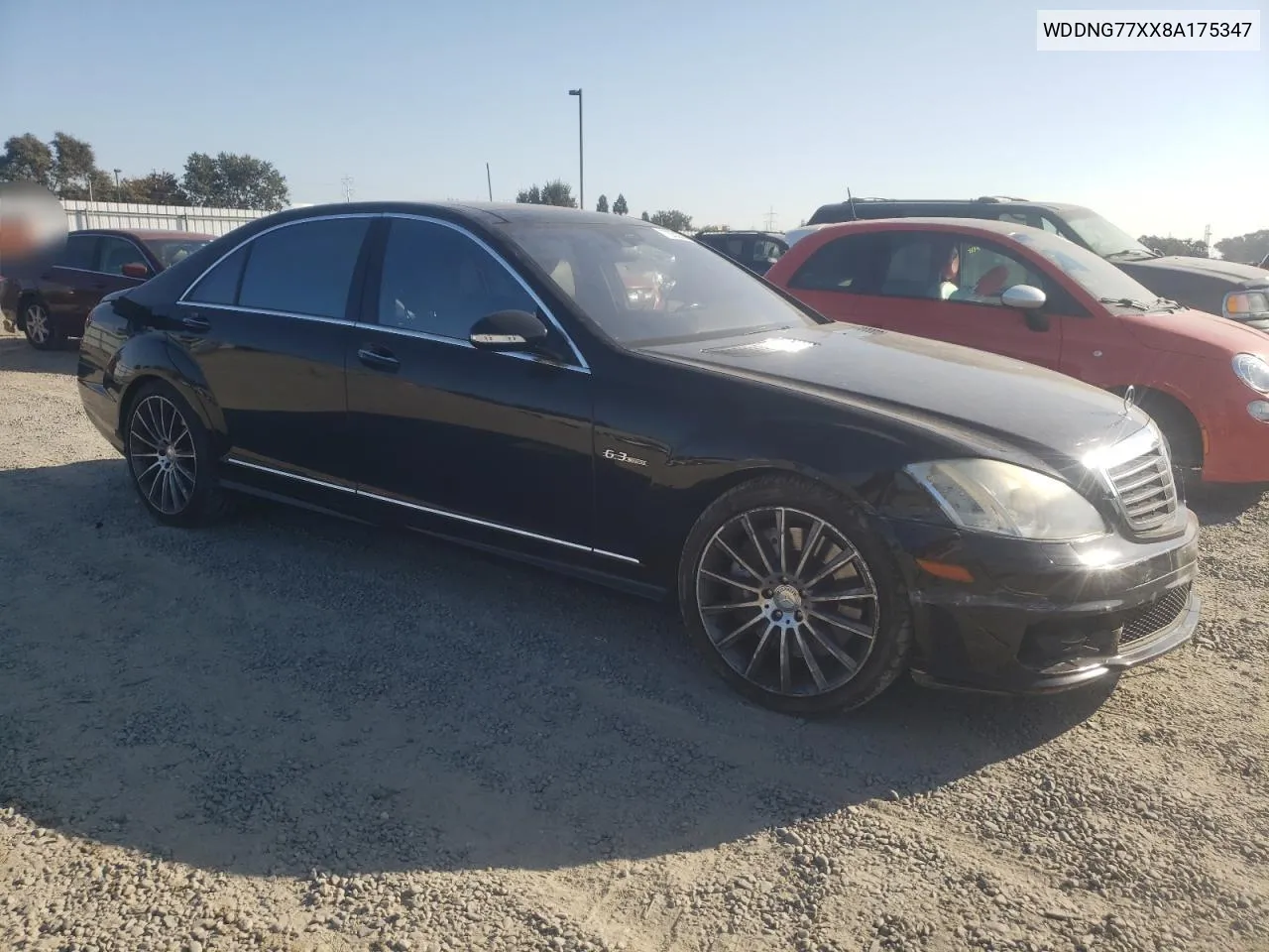 2008 Mercedes-Benz S 63 Amg VIN: WDDNG77XX8A175347 Lot: 72933374