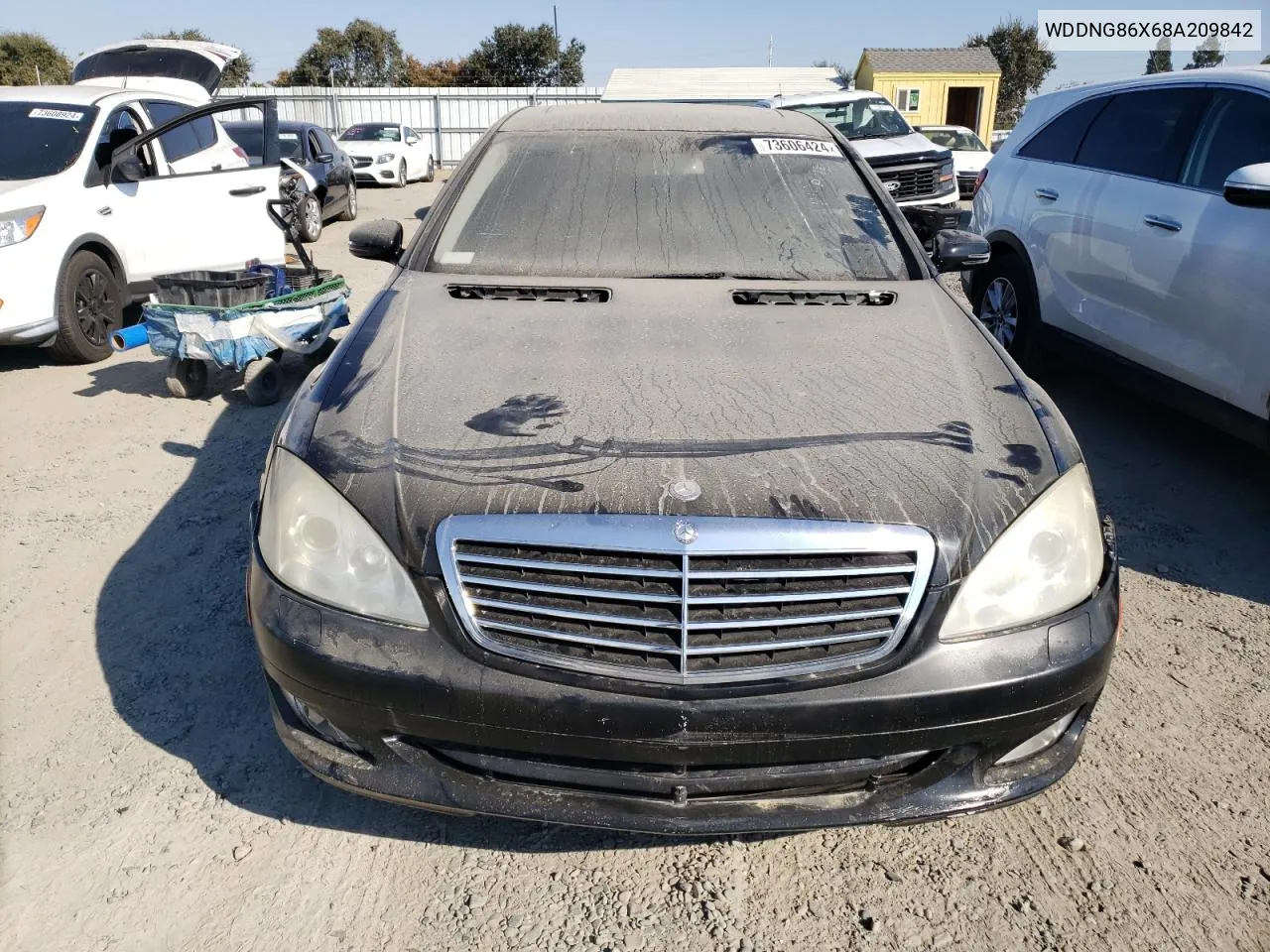 2008 Mercedes-Benz S 550 4Matic VIN: WDDNG86X68A209842 Lot: 73606424