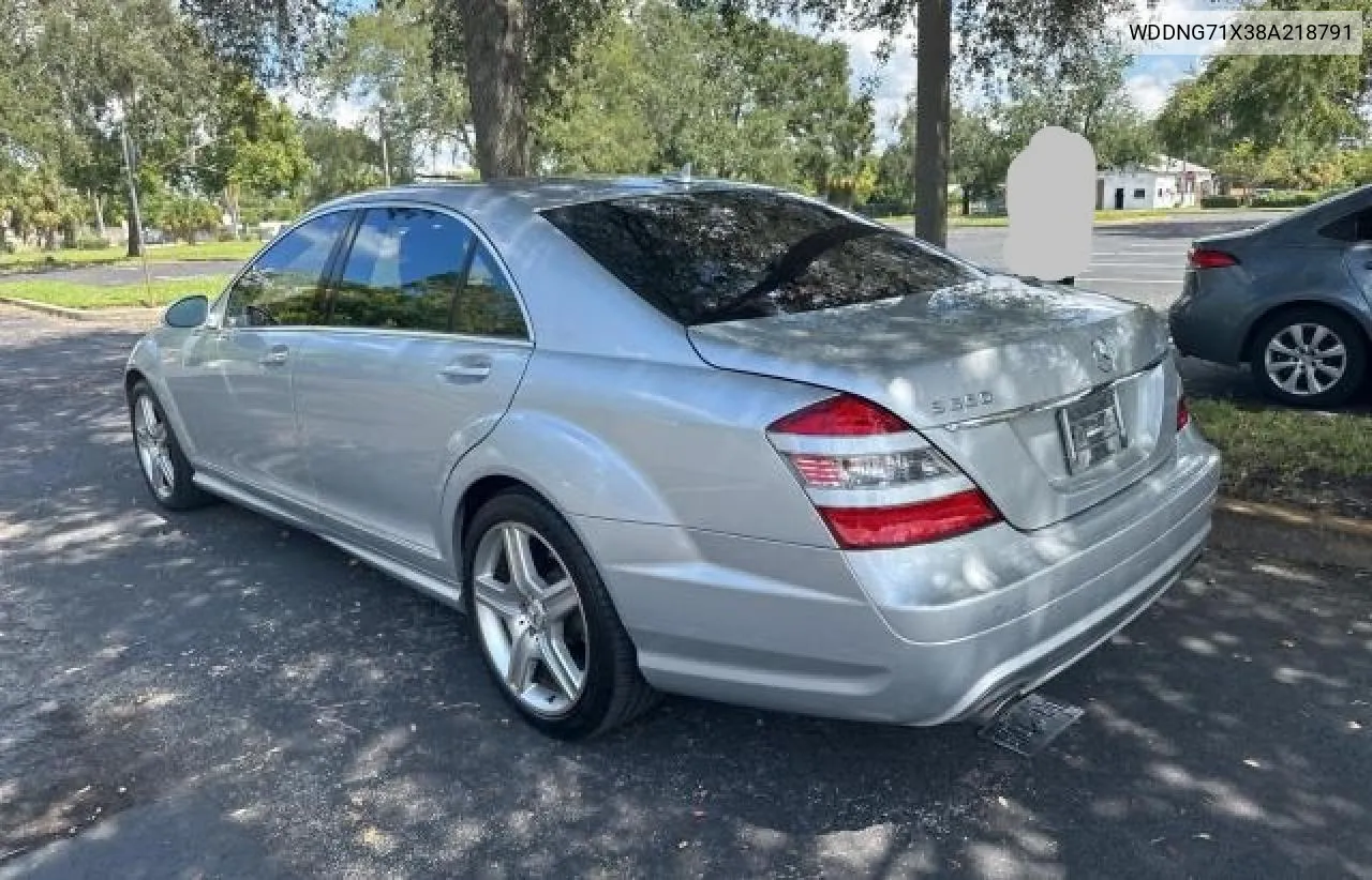 2008 Mercedes-Benz S 550 VIN: WDDNG71X38A218791 Lot: 74033464