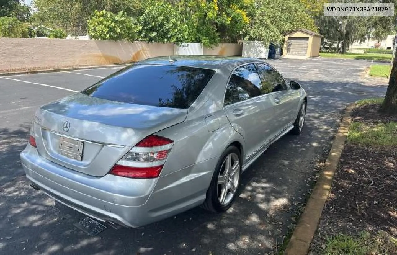 2008 Mercedes-Benz S 550 VIN: WDDNG71X38A218791 Lot: 74033464