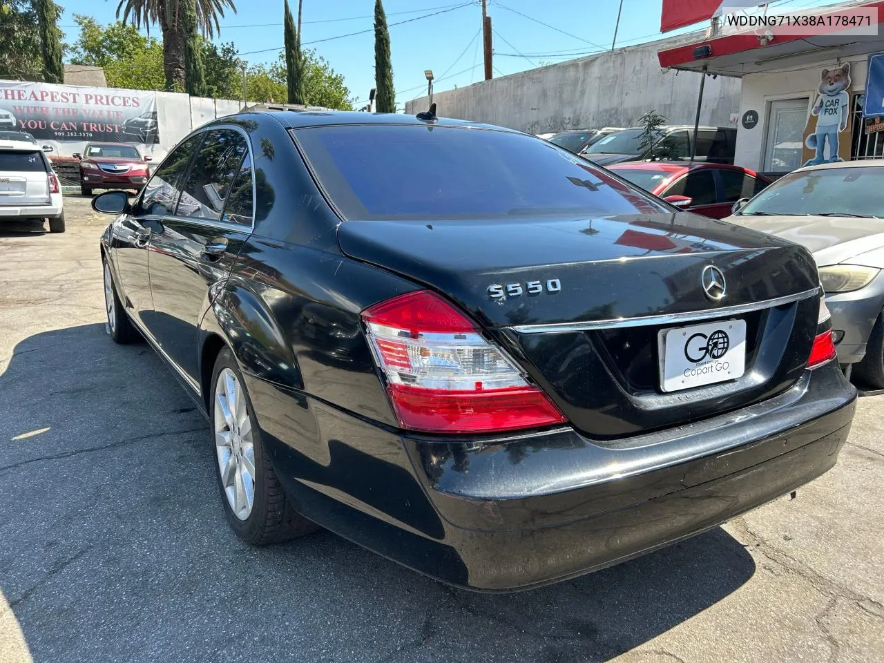 2008 Mercedes-Benz S 550 VIN: WDDNG71X38A178471 Lot: 74637794