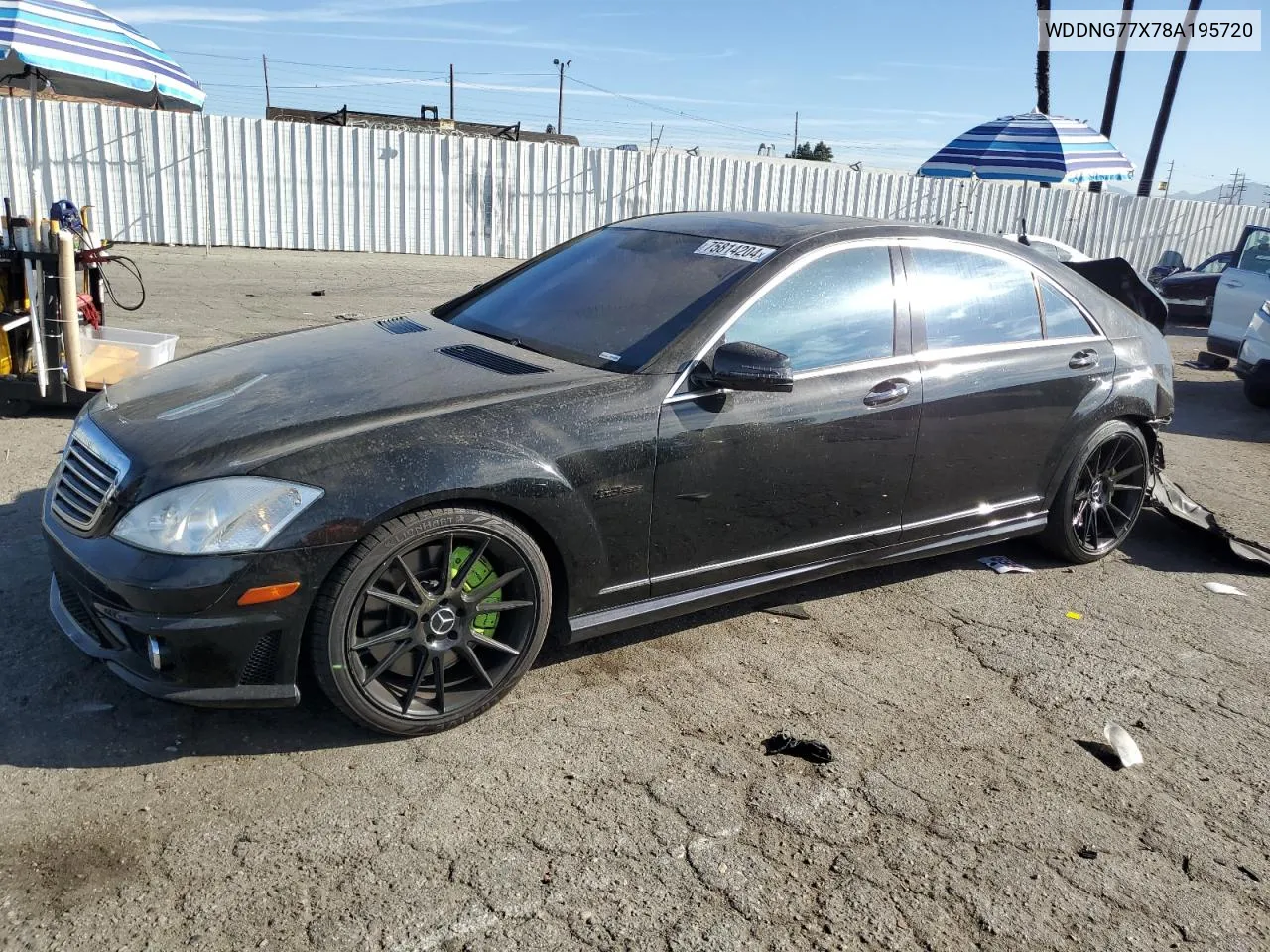 2008 Mercedes-Benz S 63 Amg VIN: WDDNG77X78A195720 Lot: 75814204