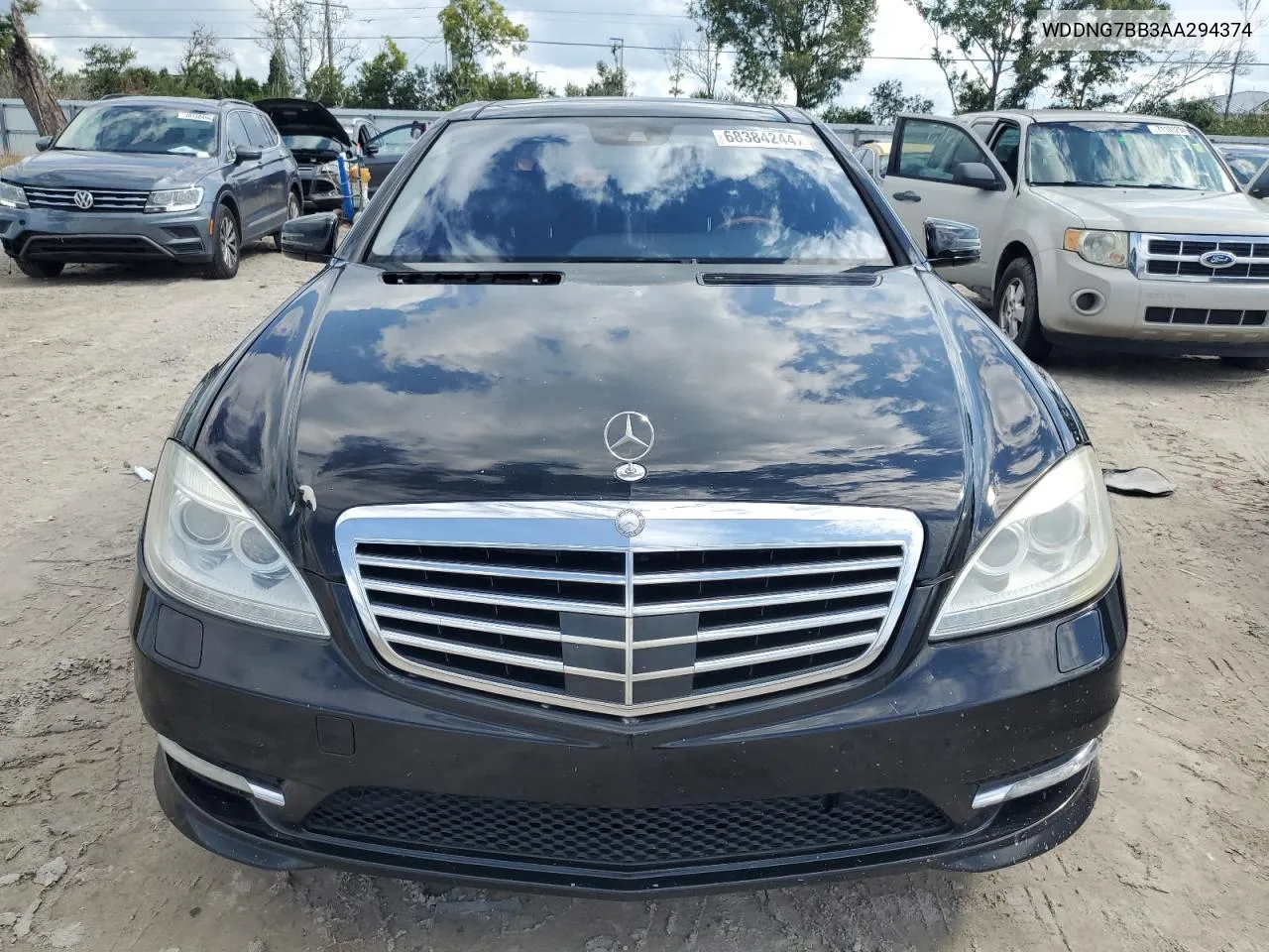 2010 Mercedes-Benz S 550 VIN: WDDNG7BB3AA294374 Lot: 68384244