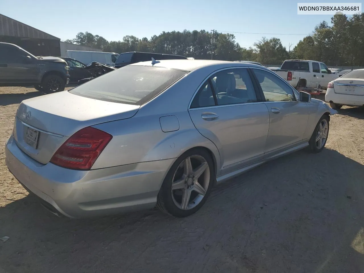 2010 Mercedes-Benz S 550 VIN: WDDNG7BBXAA346681 Lot: 75024454