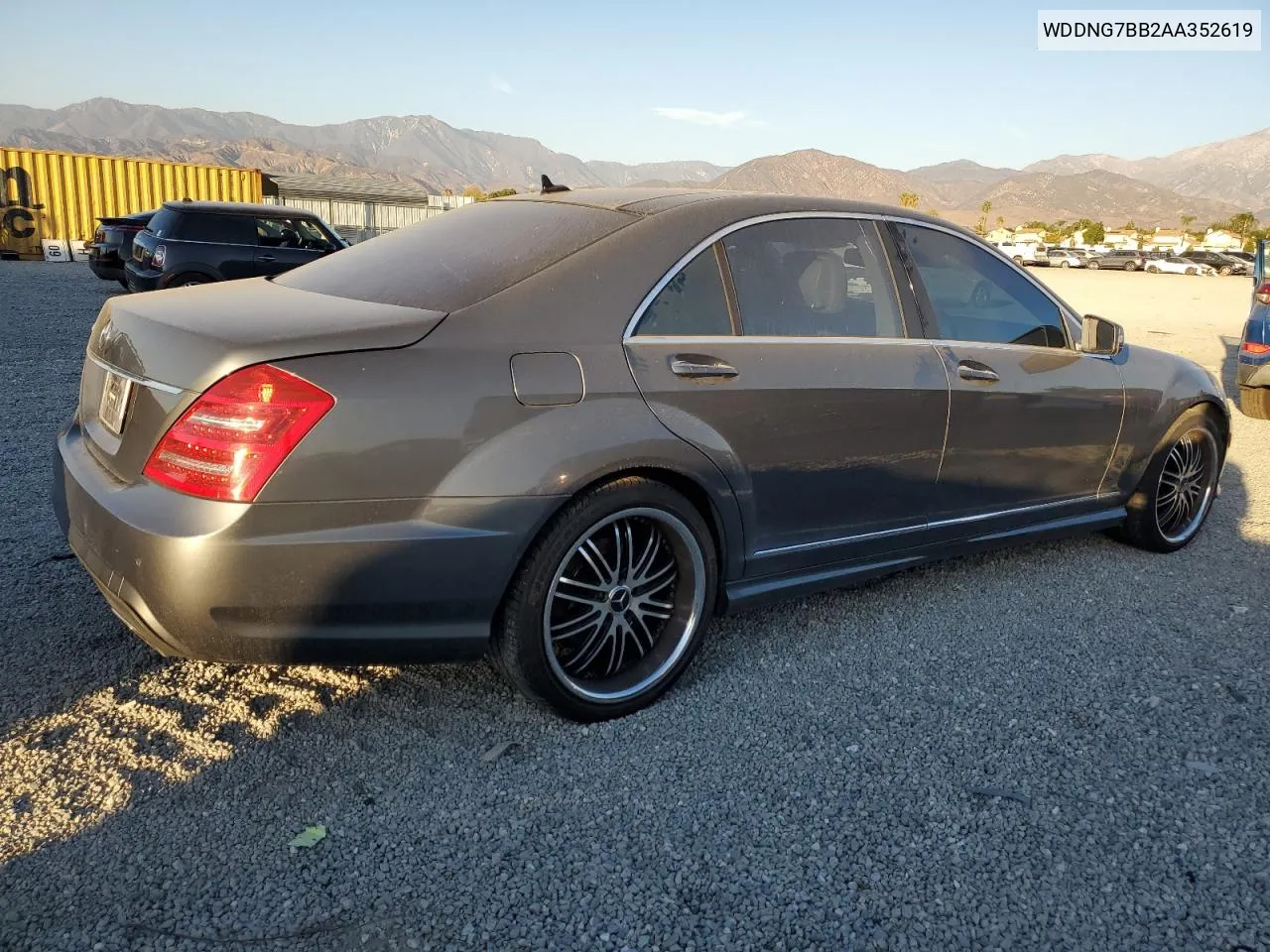 2010 Mercedes-Benz S 550 VIN: WDDNG7BB2AA352619 Lot: 77407264