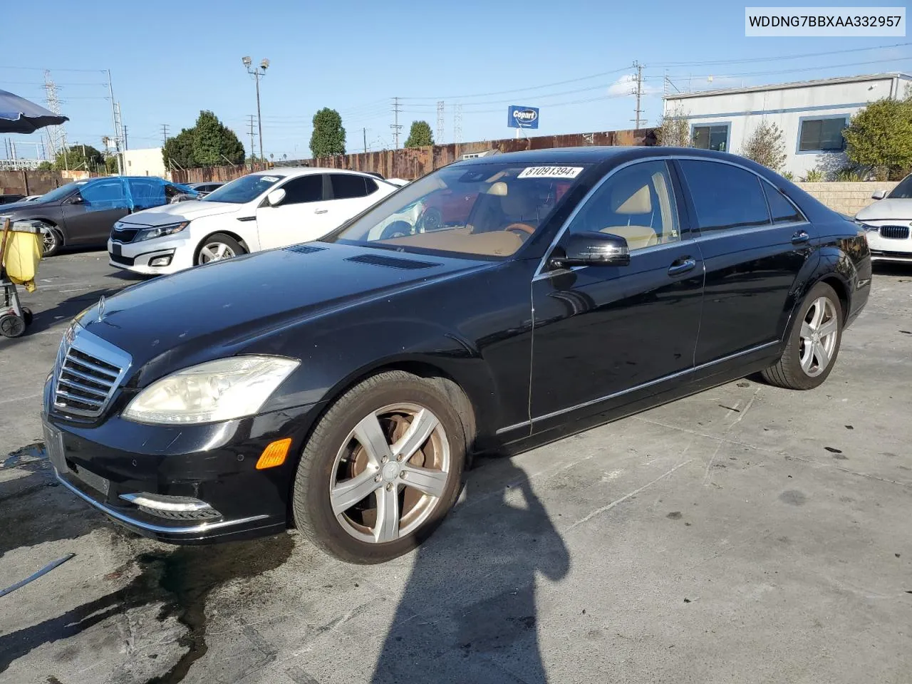 2010 Mercedes-Benz S 550 VIN: WDDNG7BBXAA332957 Lot: 80523214