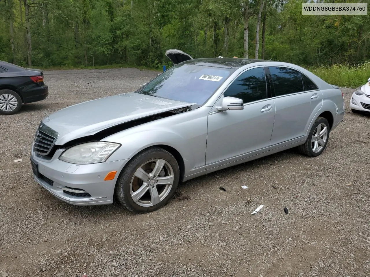 2011 Mercedes-Benz S 550 4Matic VIN: WDDNG8GB3BA374760 Lot: 66706914