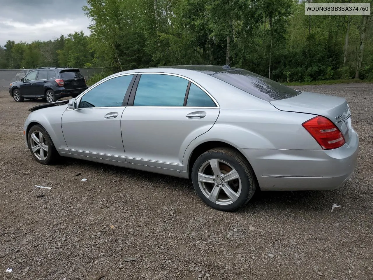 2011 Mercedes-Benz S 550 4Matic VIN: WDDNG8GB3BA374760 Lot: 66706914