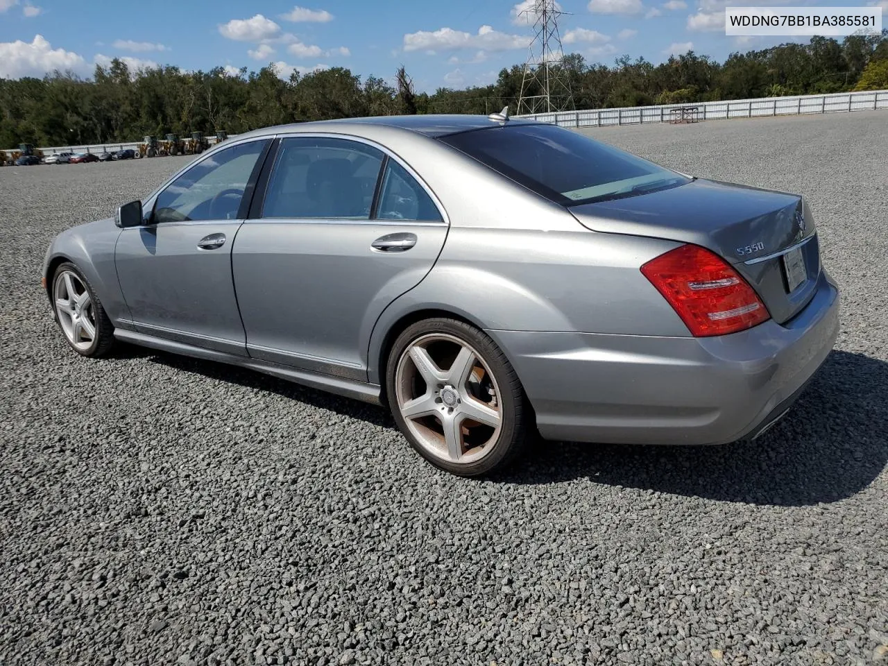 2011 Mercedes-Benz S 550 VIN: WDDNG7BB1BA385581 Lot: 77732074