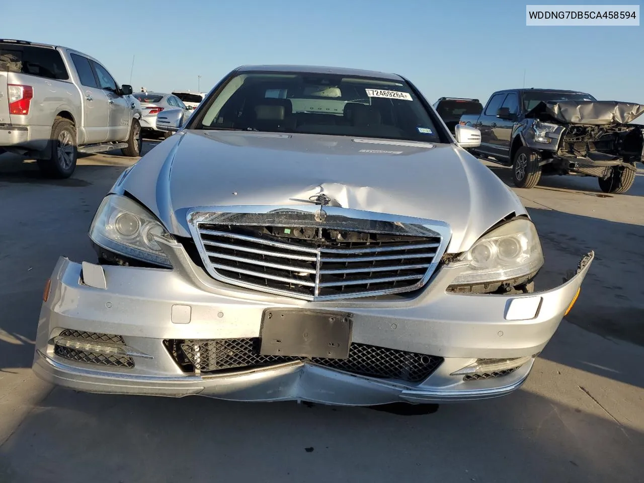 2012 Mercedes-Benz S 550 VIN: WDDNG7DB5CA458594 Lot: 72469264