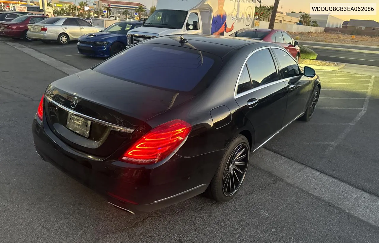 2014 Mercedes-Benz S 550 VIN: WDDUG8CB3EA062086 Lot: 80799134