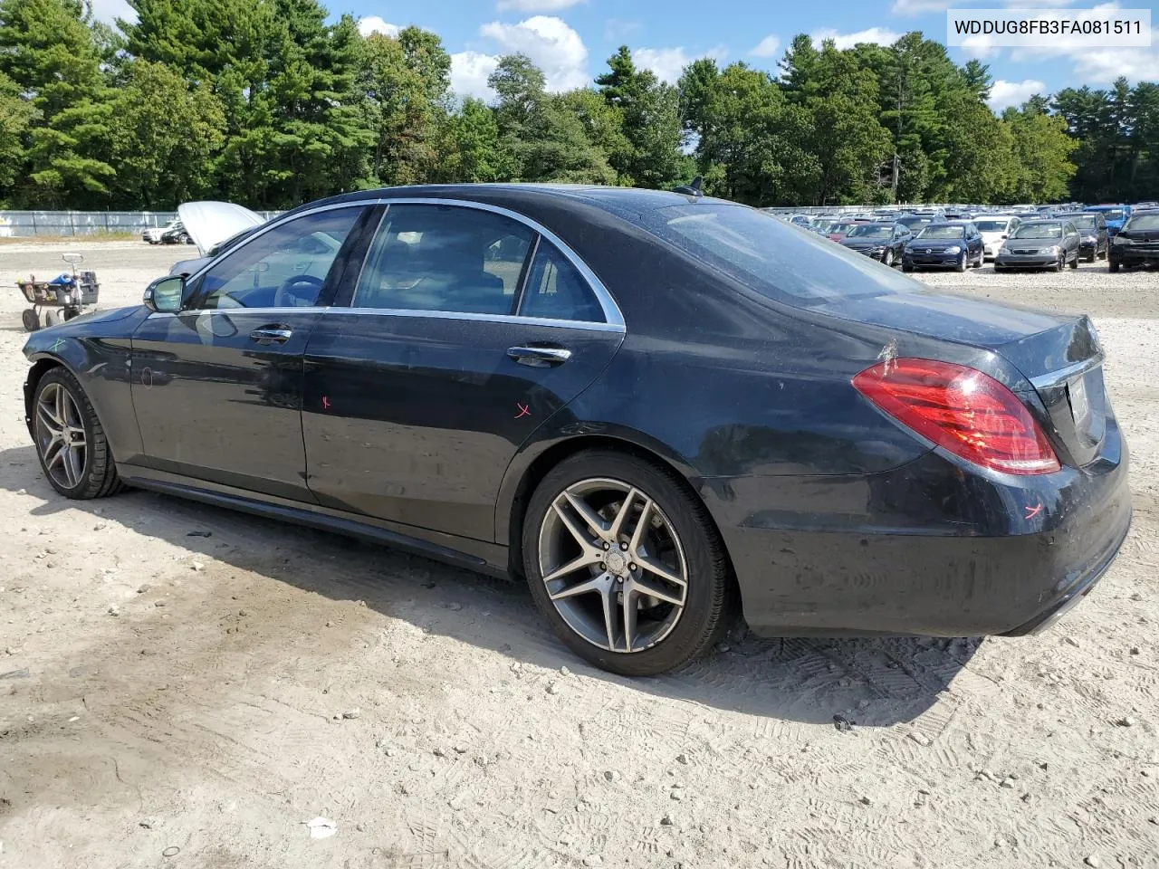 2015 Mercedes-Benz S 550 4Matic VIN: WDDUG8FB3FA081511 Lot: 70657794