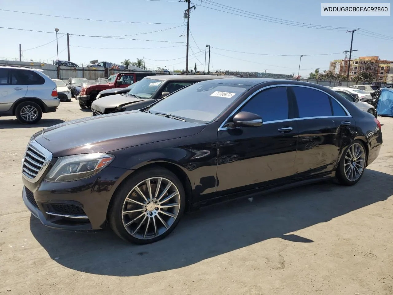 2015 Mercedes-Benz S 550 VIN: WDDUG8CB0FA092860 Lot: 71390974