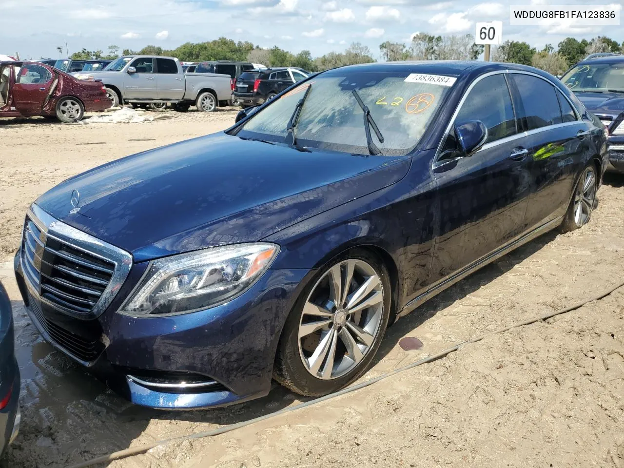 2015 Mercedes-Benz S 550 4Matic VIN: WDDUG8FB1FA123836 Lot: 73836384