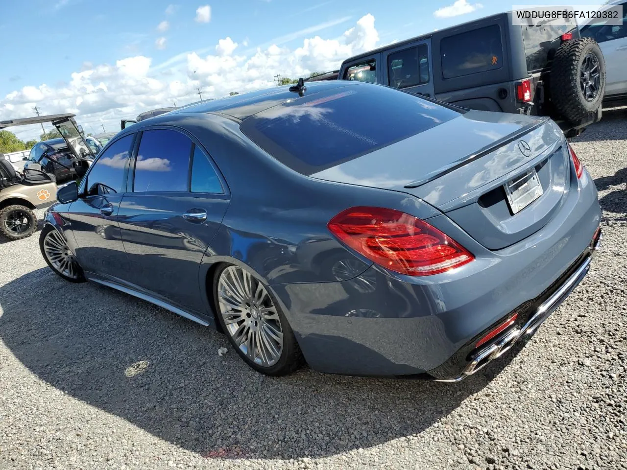 2015 Mercedes-Benz S 550 4Matic VIN: WDDUG8FB6FA120382 Lot: 74366784