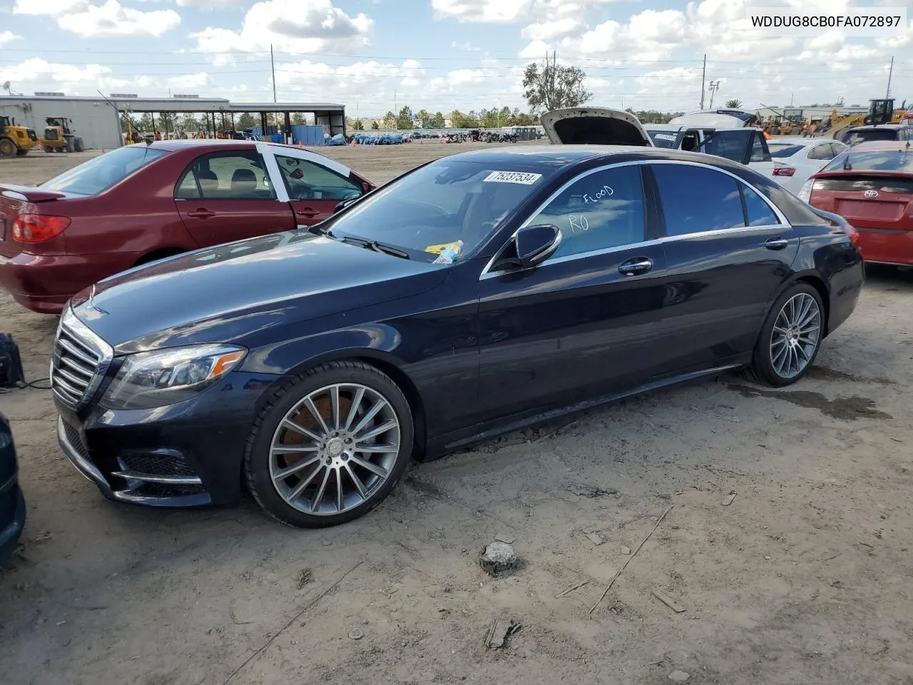 2015 Mercedes-Benz S 550 VIN: WDDUG8CB0FA072897 Lot: 75237534