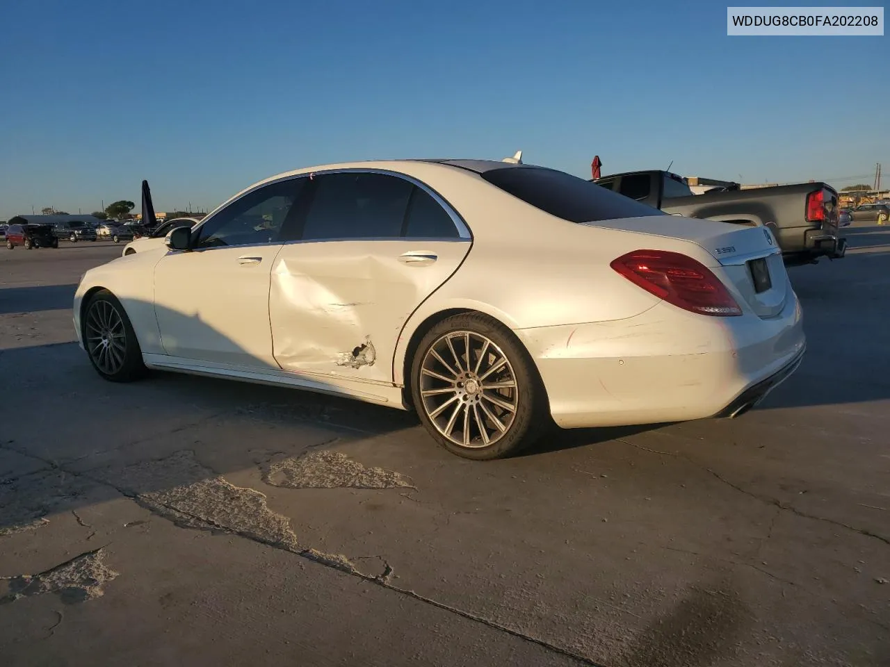 2015 Mercedes-Benz S 550 VIN: WDDUG8CB0FA202208 Lot: 76414554