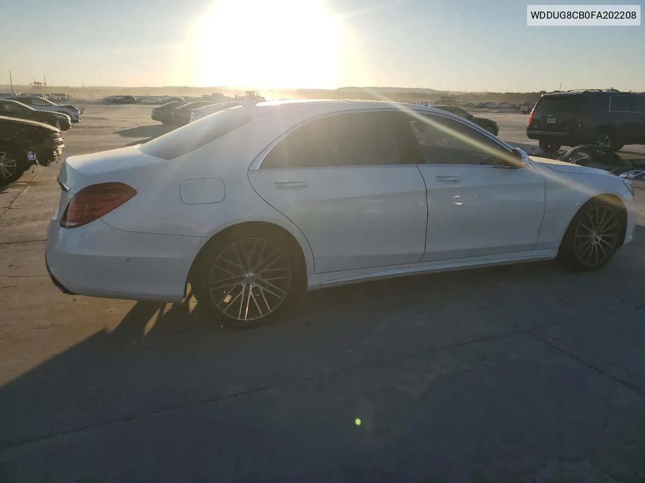 2015 Mercedes-Benz S 550 VIN: WDDUG8CB0FA202208 Lot: 76414554