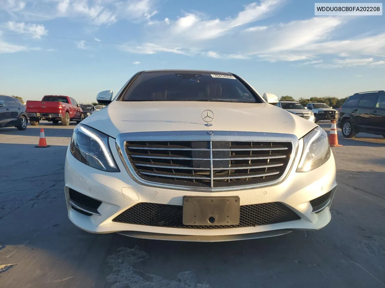 2015 Mercedes-Benz S 550 VIN: WDDUG8CB0FA202208 Lot: 76414554