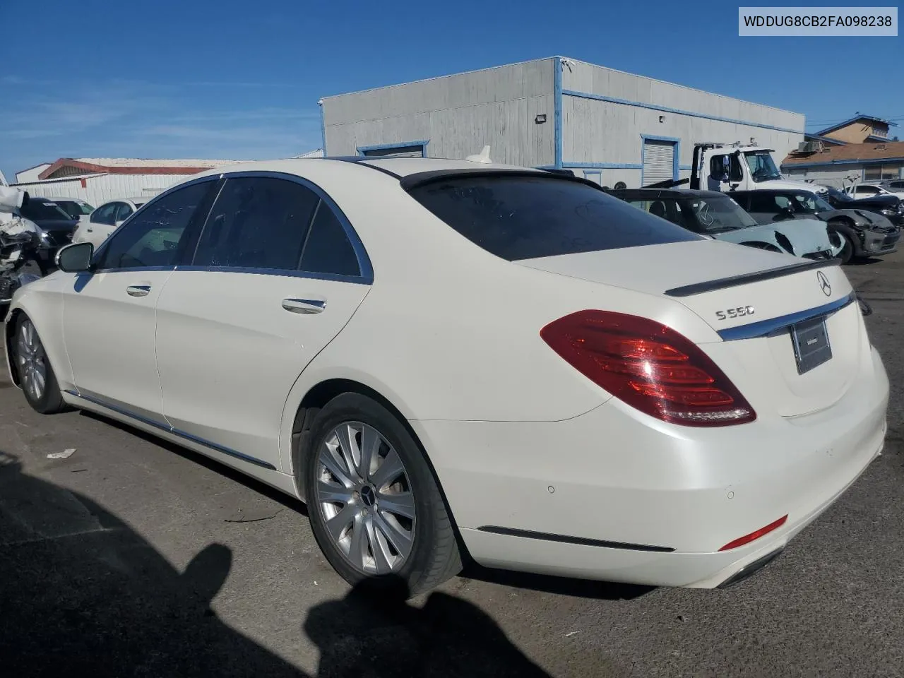 2015 Mercedes-Benz S 550 VIN: WDDUG8CB2FA098238 Lot: 77463894