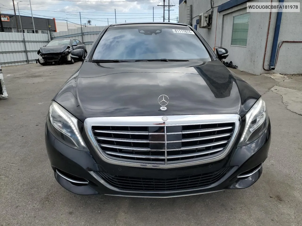 2015 Mercedes-Benz S 550 VIN: WDDUG8CB8FA181978 Lot: 81117874