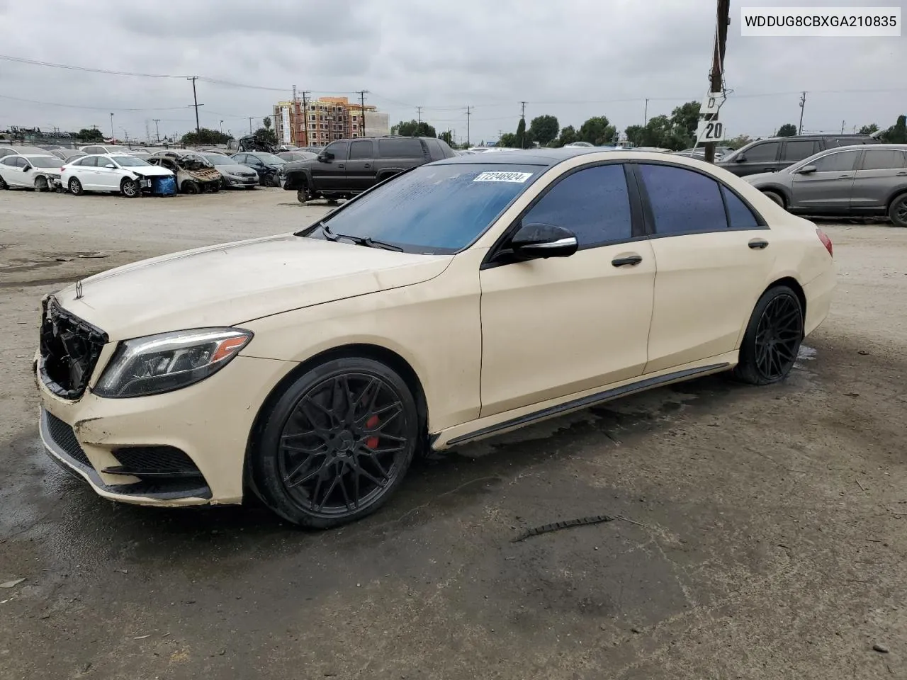 2016 Mercedes-Benz S 550 VIN: WDDUG8CBXGA210835 Lot: 72246924