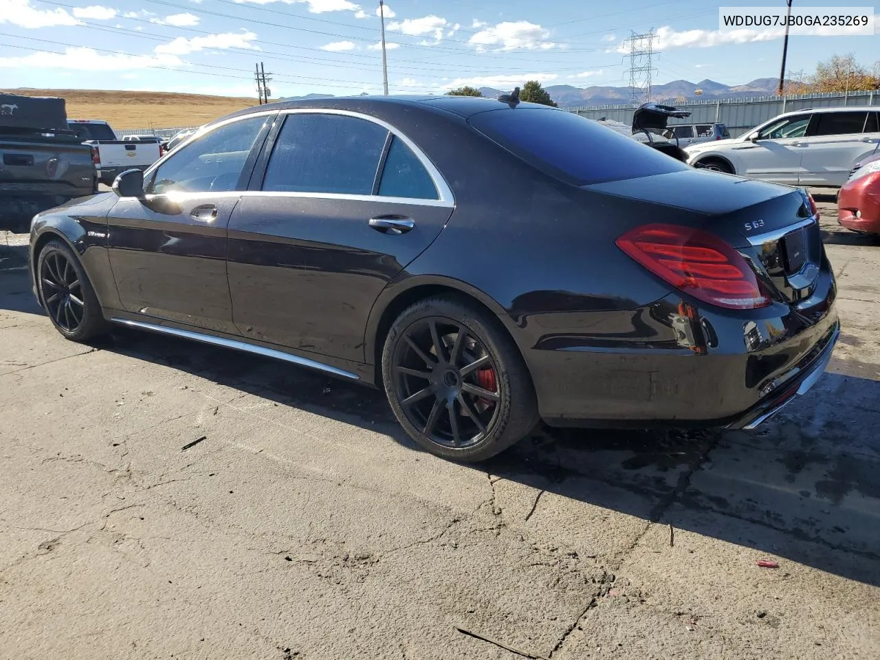 2016 Mercedes-Benz S 63 Amg VIN: WDDUG7JB0GA235269 Lot: 78687474