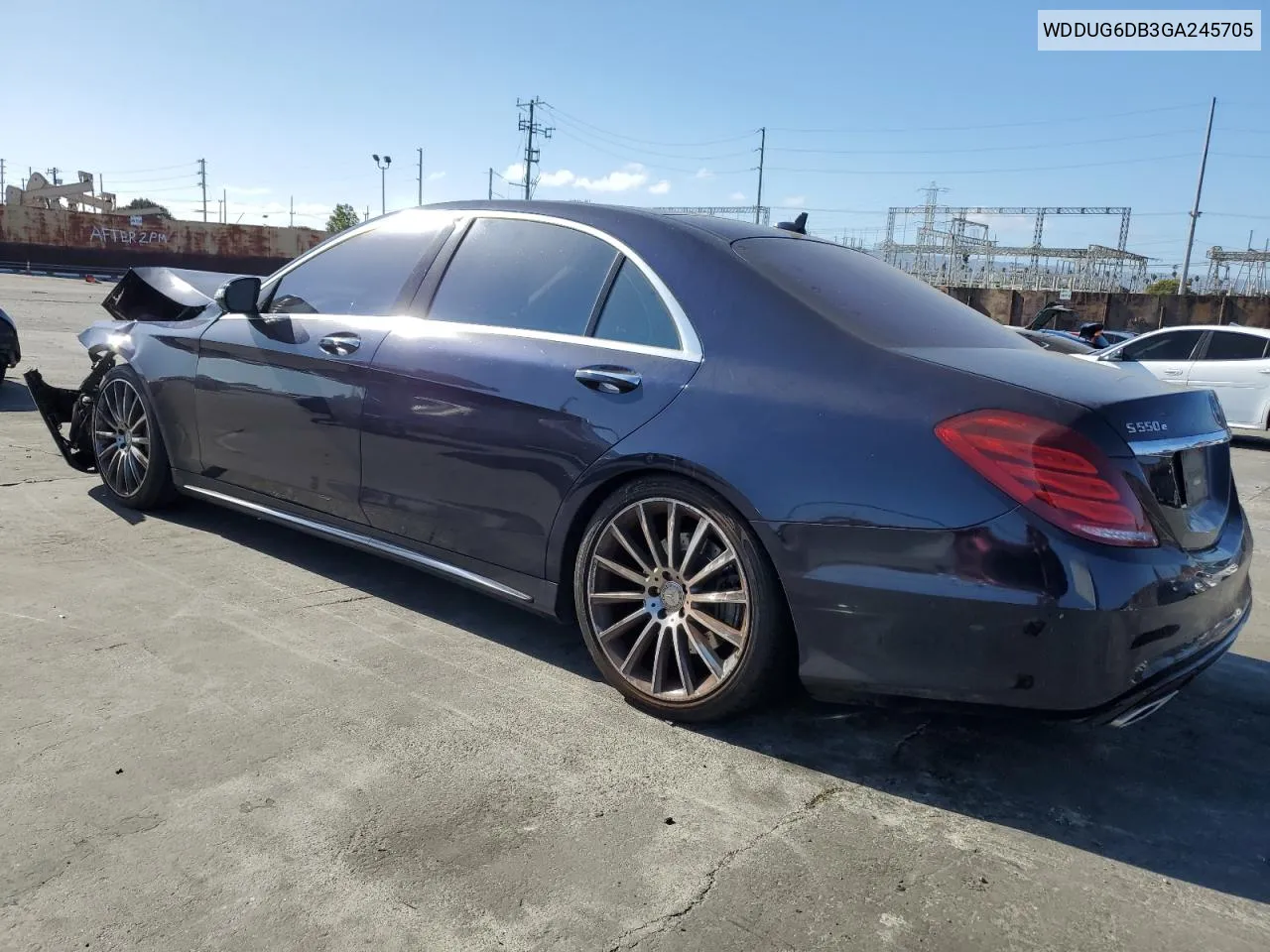 2016 Mercedes-Benz S 550E VIN: WDDUG6DB3GA245705 Lot: 81091394